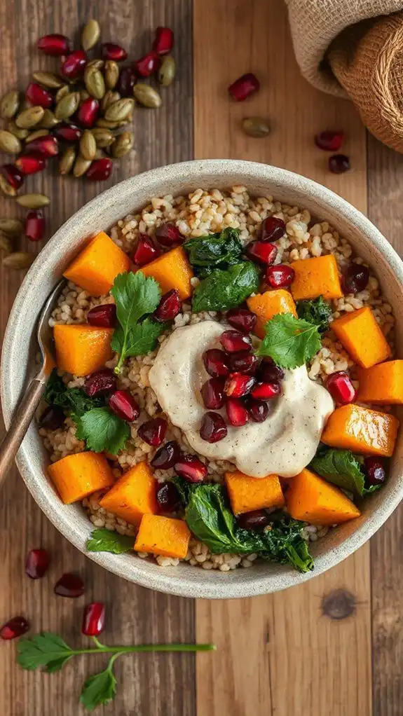 nutty farro with squash