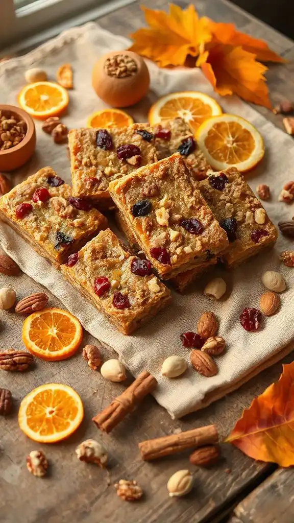 nutty fruit dessert bars