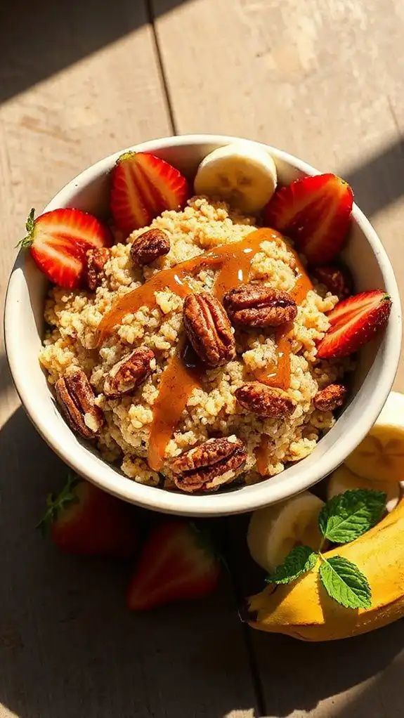 nutty maple quinoa breakfast