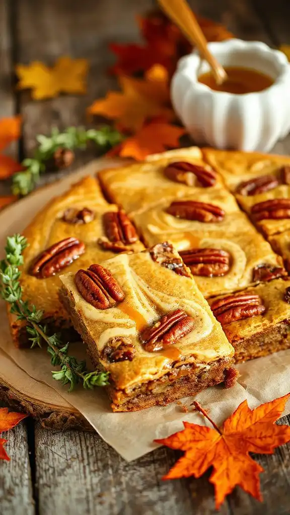 nutty maple tahini blondies
