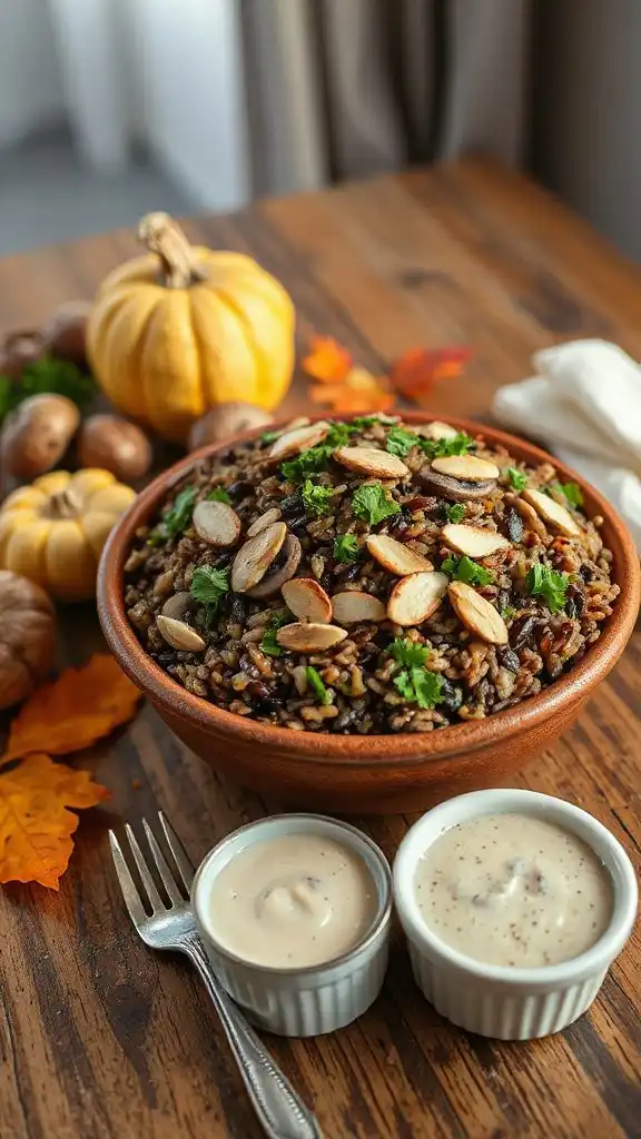 nutty mushroom rice pilaf