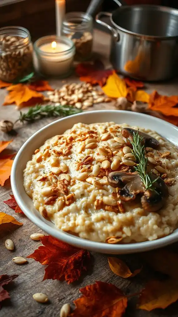 nutty mushroom risotto recipe