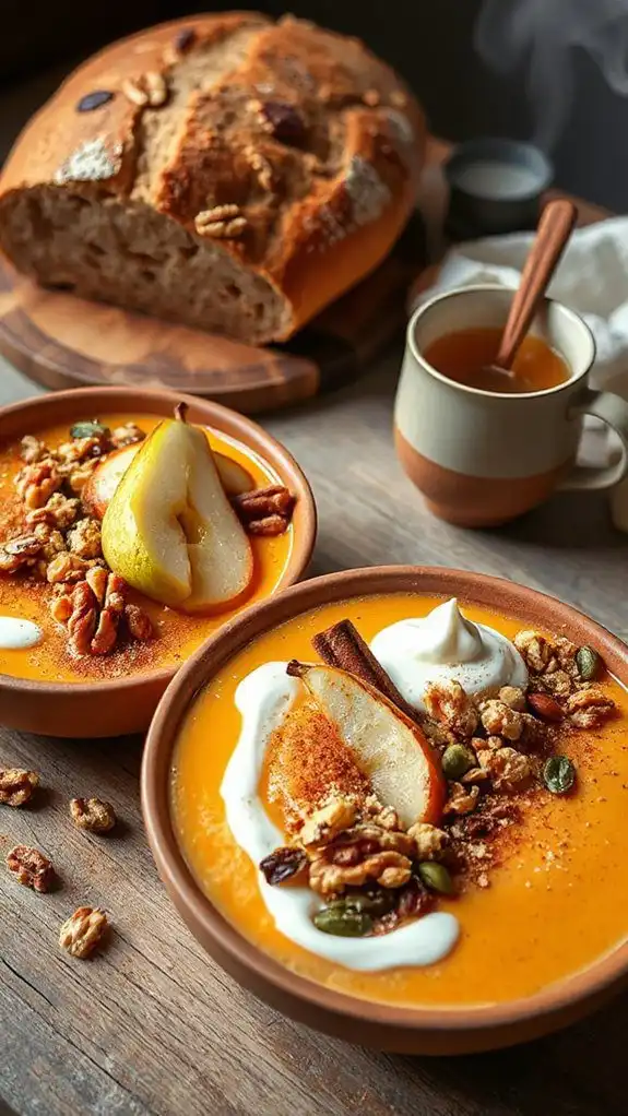 nutty pear oatmeal smoothie