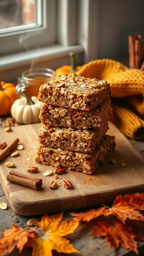 nutty pumpkin granola bars