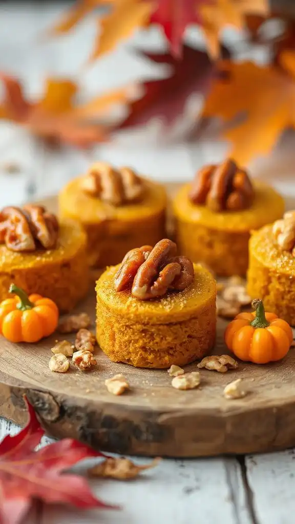 nutty pumpkin mini cakes