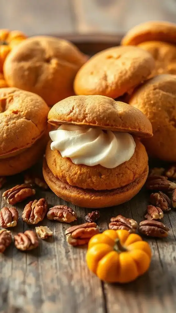 nutty pumpkin whoopie pies