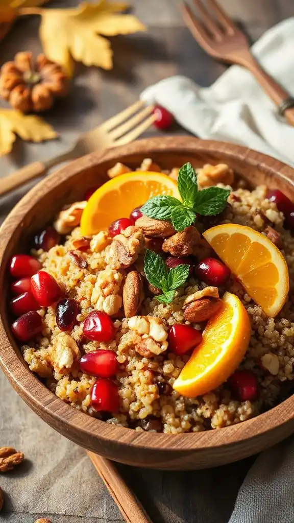 nutty quinoa fruit salad