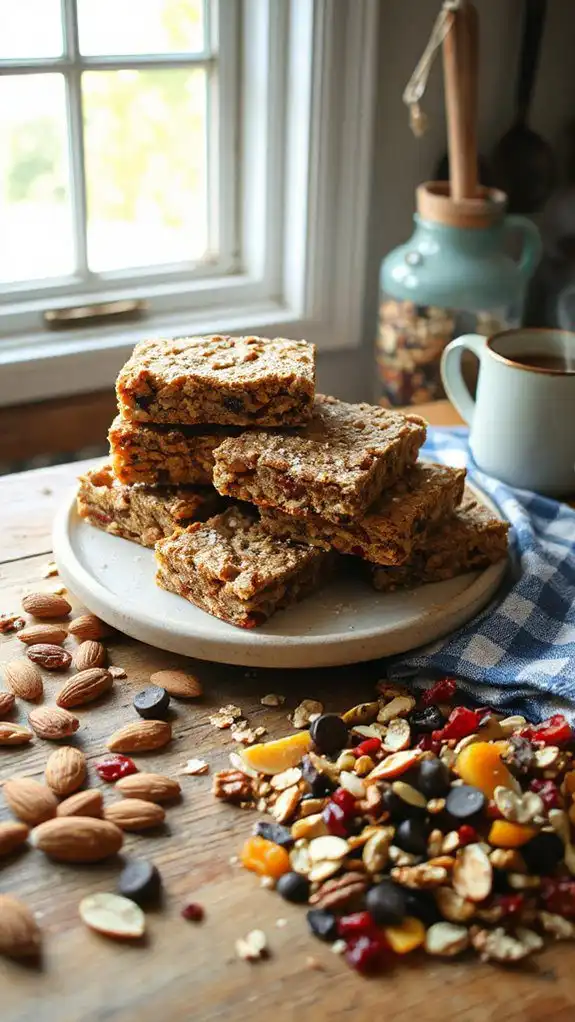 nutty trail mix bars