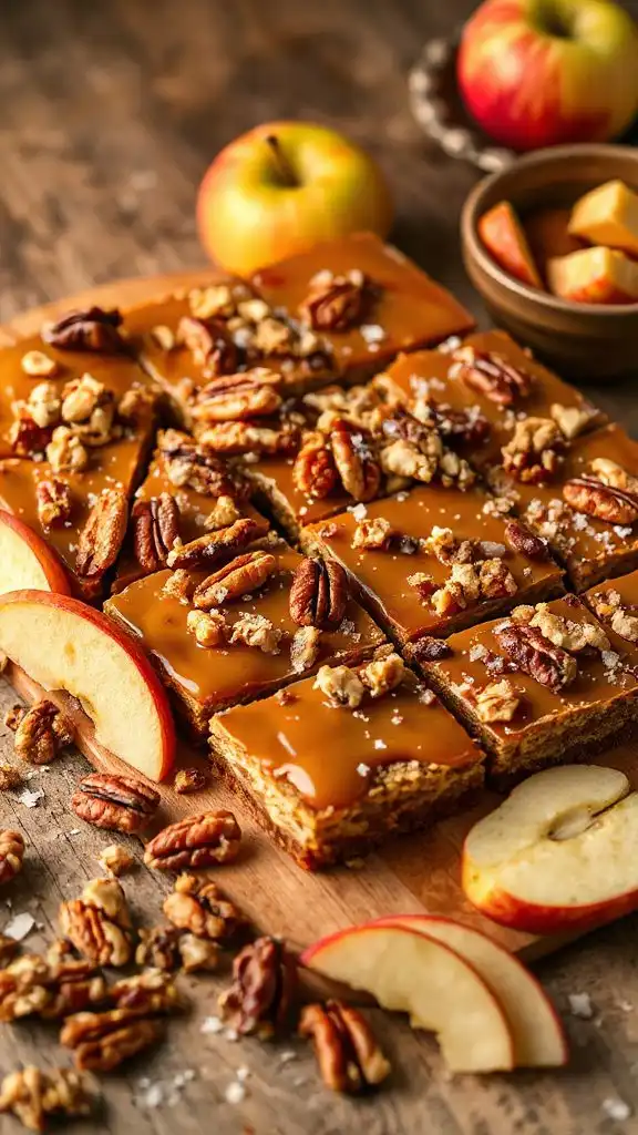 nutty vegan caramel bars