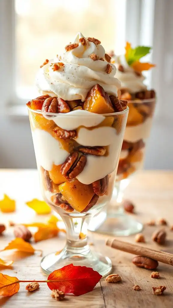 nutty yogurt fall parfait