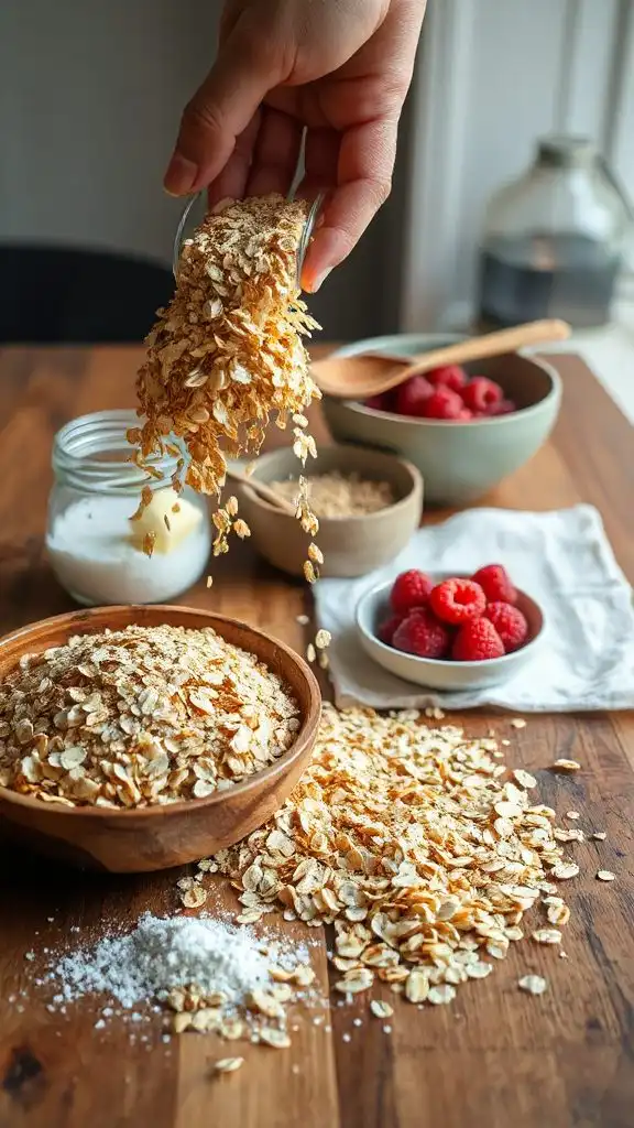 oat crust raspberry bars