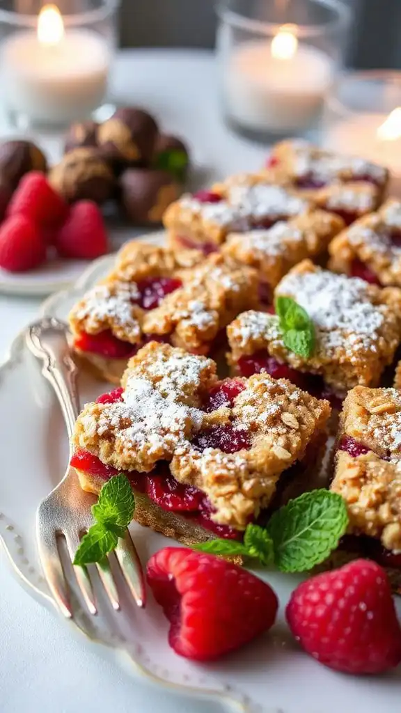 oat crusted raspberry bars delight