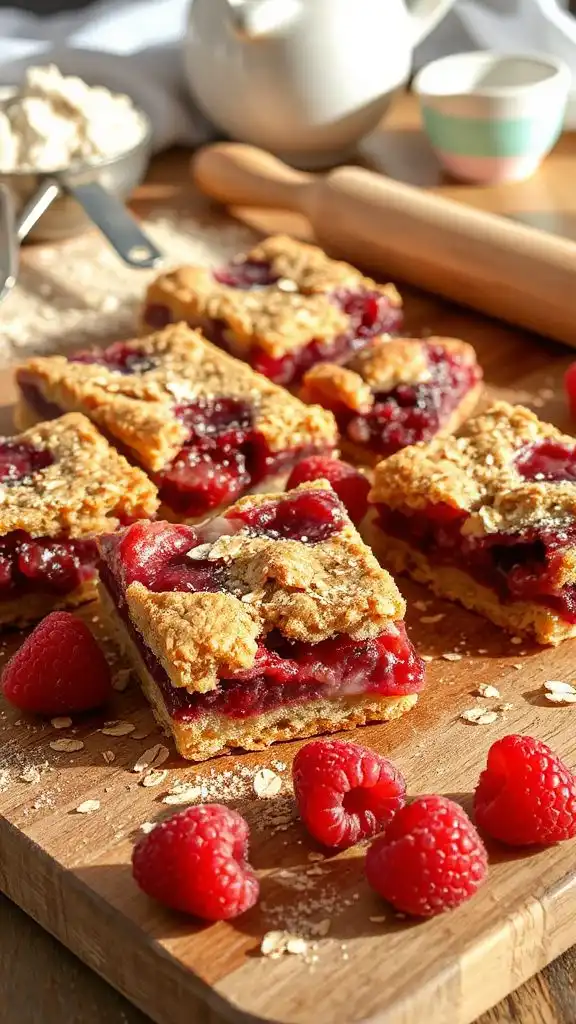 oat crusted raspberry bars recipe
