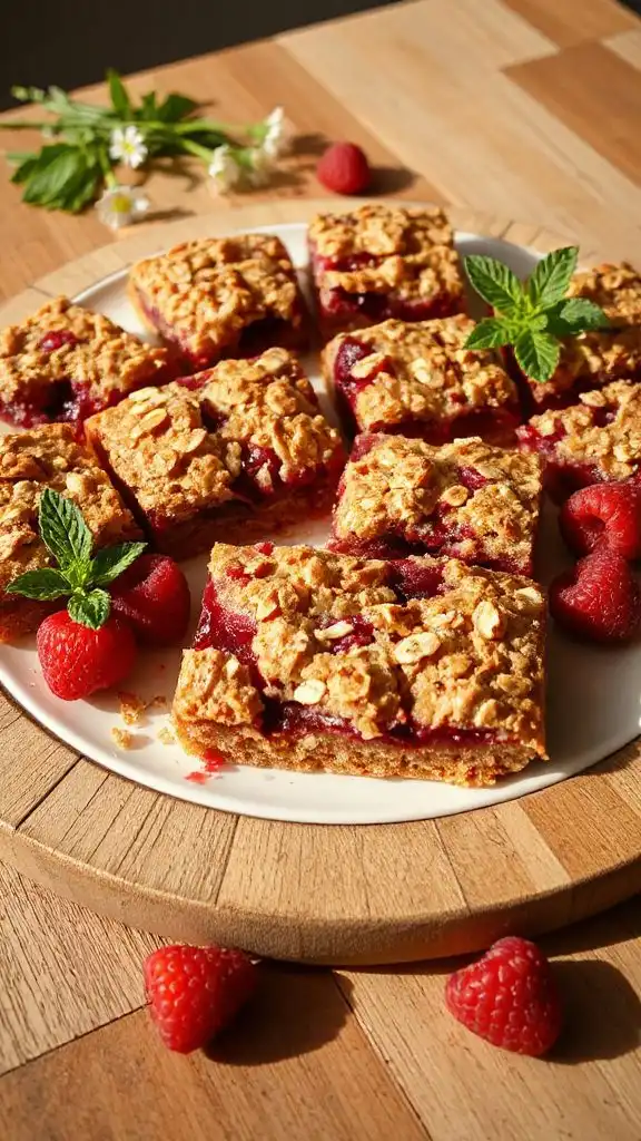 oat crusted raspberry bars recipe