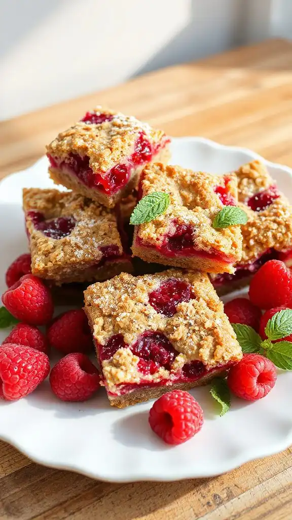 oat crusted raspberry bars recipe