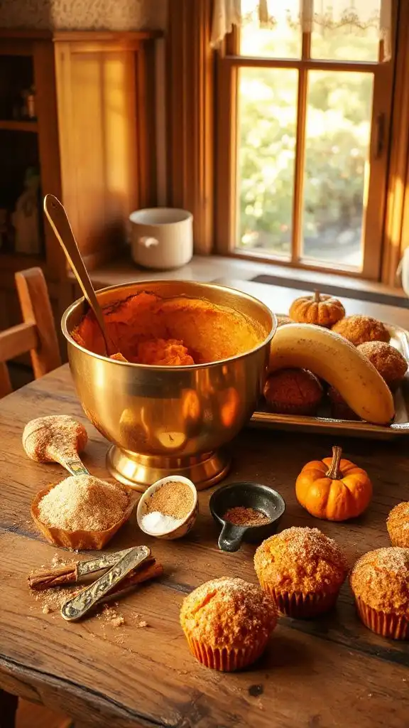 one bowl sweet potato muffins