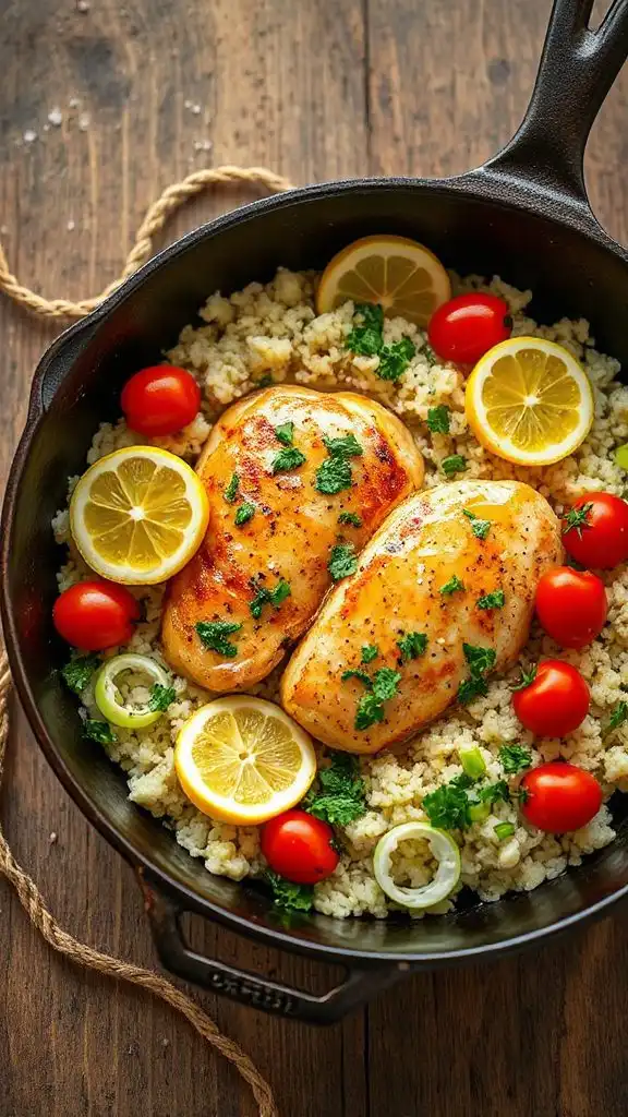 one pan chicken cauliflower dish one pan chicken cauliflower dish