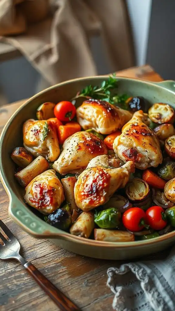 one pan chicken vegetable bake