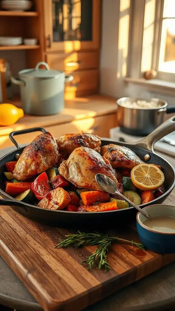 one pan chicken vegetable dinner