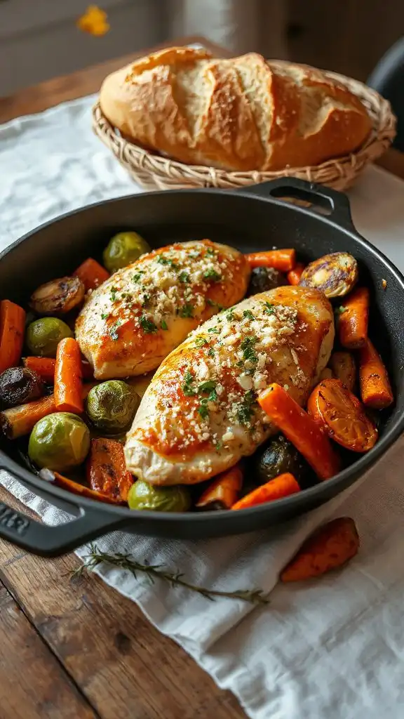one pan garlic parmesan chicken
