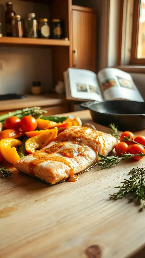 one pan maple mustard salmon one pan maple mustard salmon