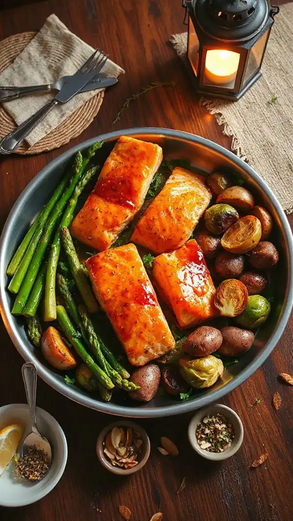 one pan salmon and veggies one pan salmon and veggies