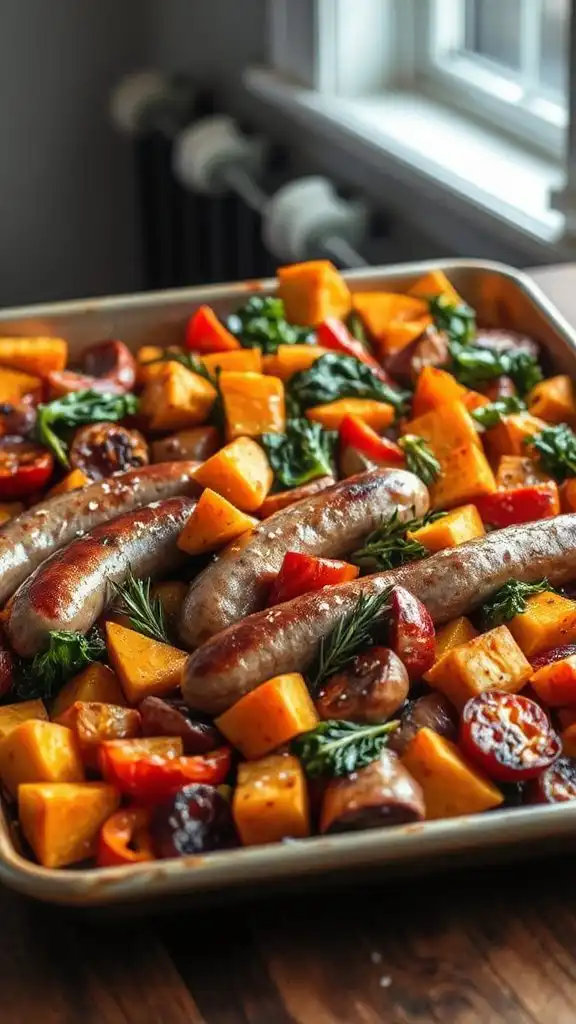 one pan sausage sweet potato hash