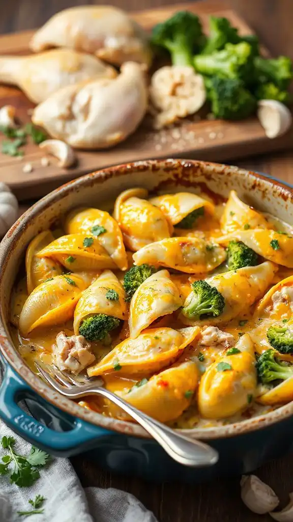 one pot chicken broccoli shells