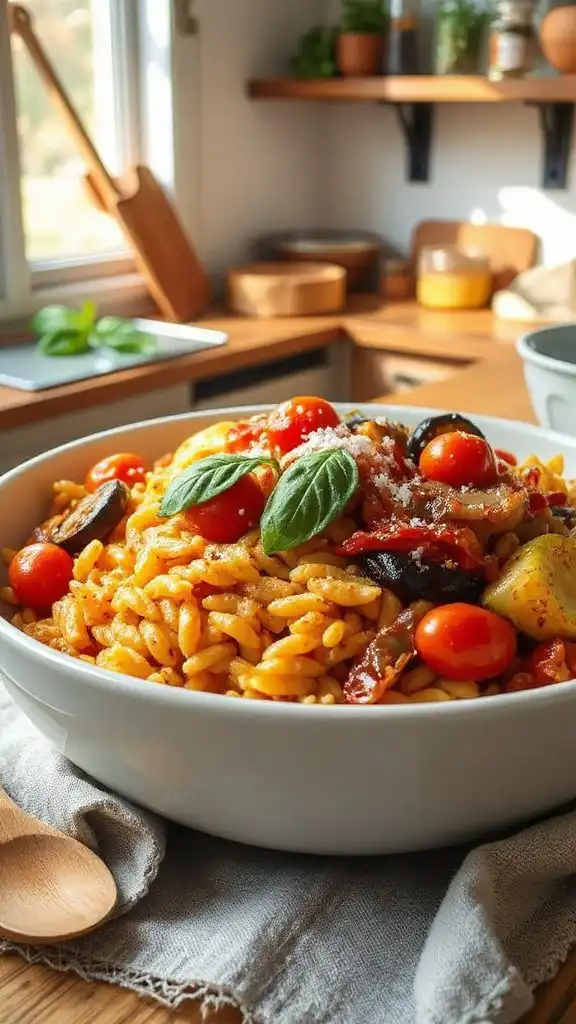 one pot orzo vegetable dish