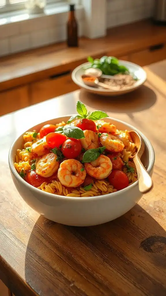 one pot shrimp orzo delight