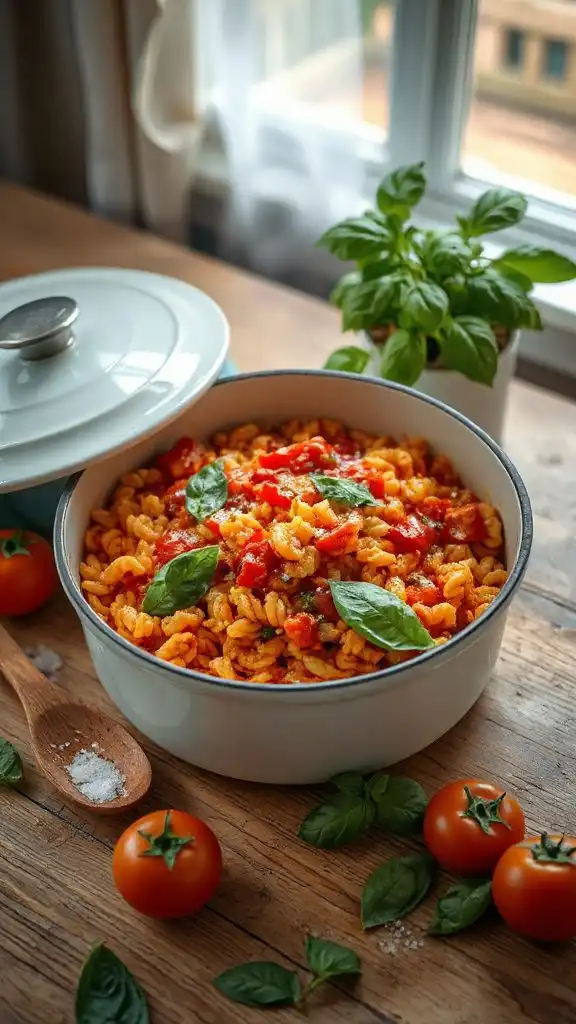 one pot tomato basil orzo