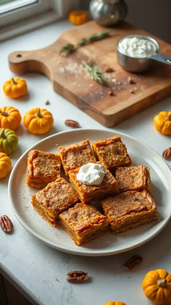 paleo gluten free pumpkin bars