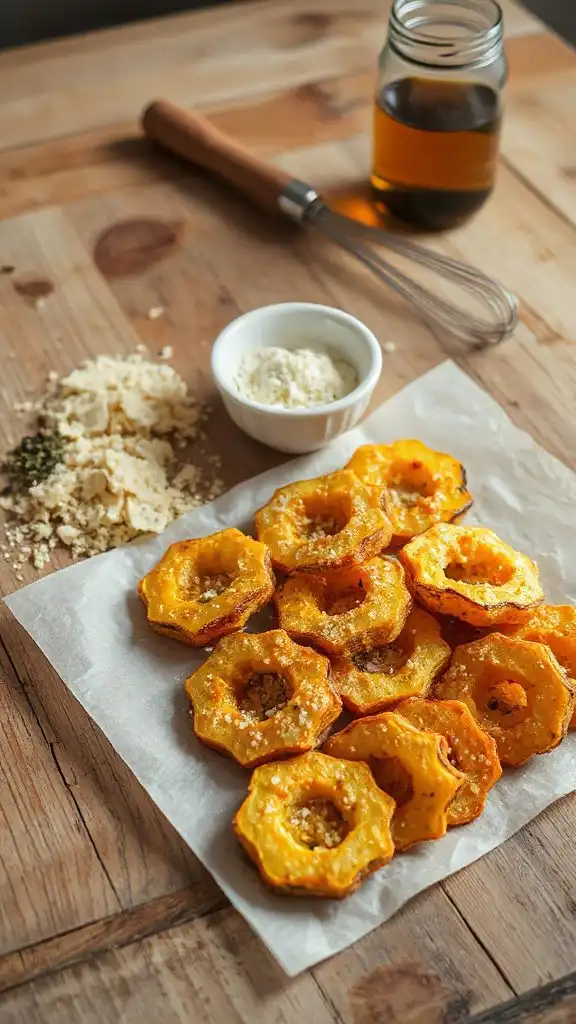 parmesan coated crispy squash treats