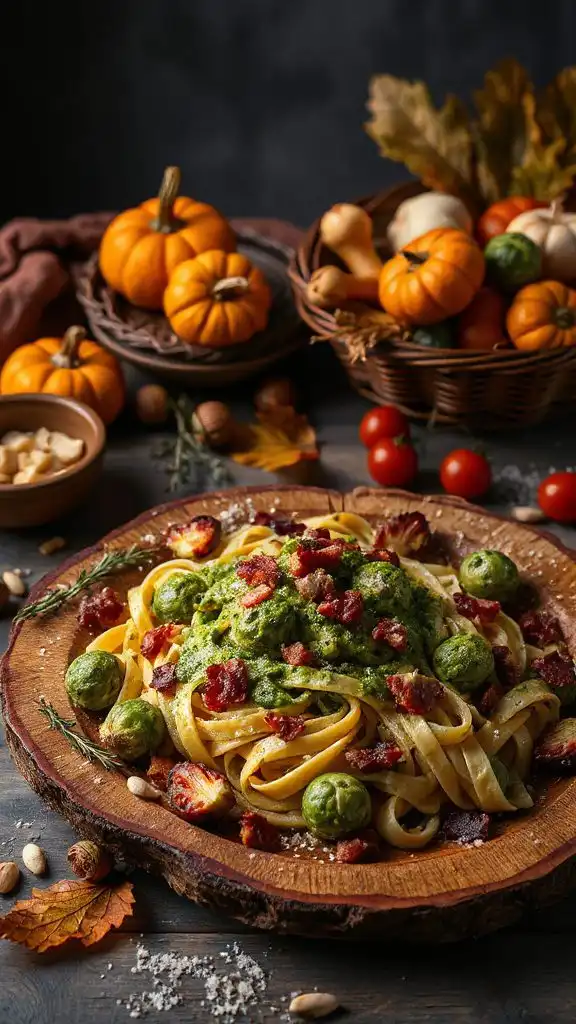 pasta with brussels sprouts pesto