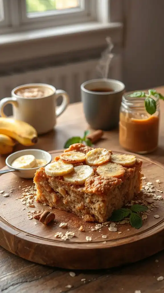 peanut butter banana oatmeal bake
