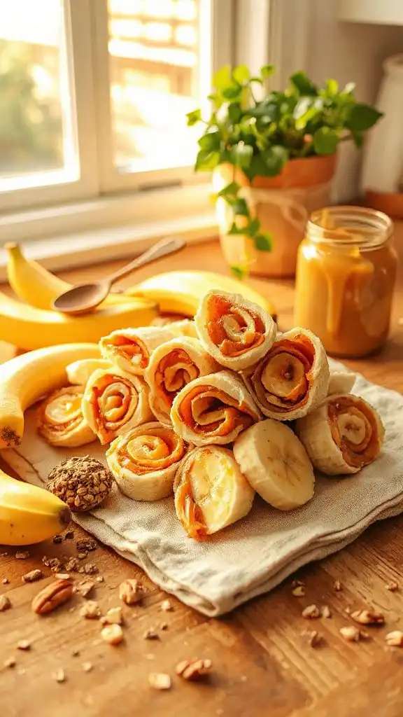 peanut butter banana rolls
