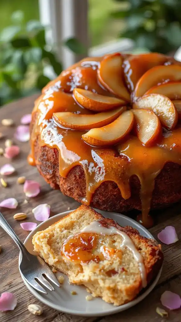 pear and rosewater dessert