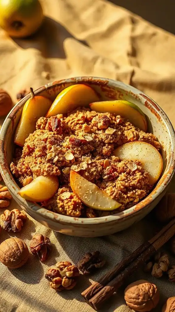 pear and walnut dessert