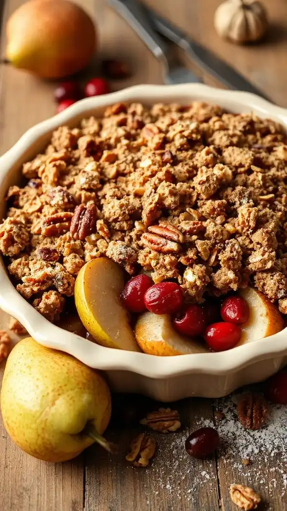 pear cranberry crumble recipe