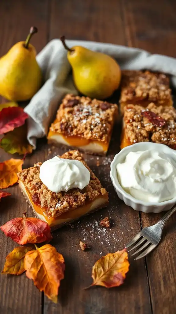 pear crisp bars recipe