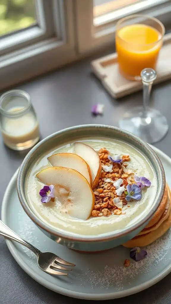 pear ginger smoothie bowl
