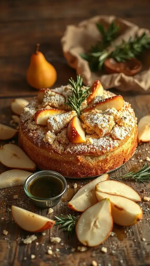 pear olive oil cake