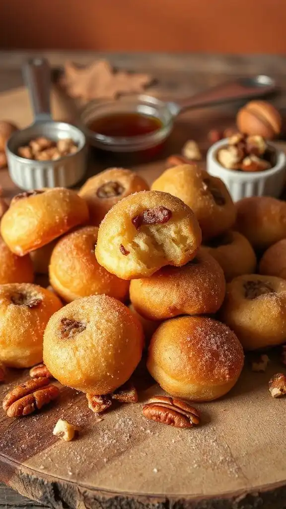 perfect pecan pie doughnut holes