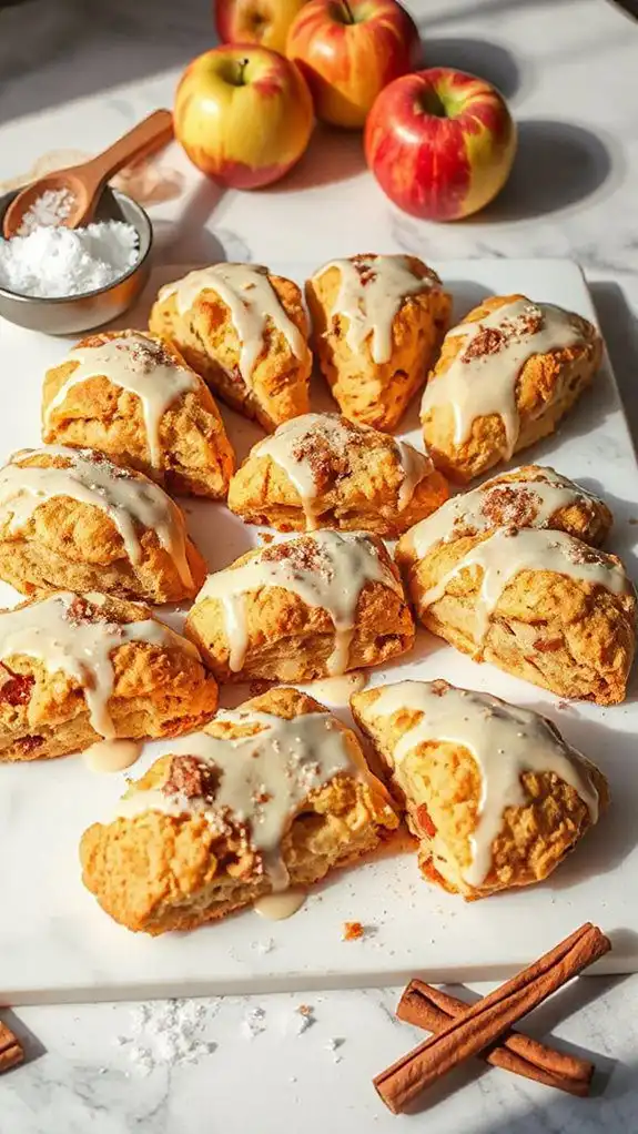perfectly baked apple scones