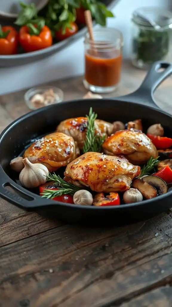 perfectly cooked garlic chicken