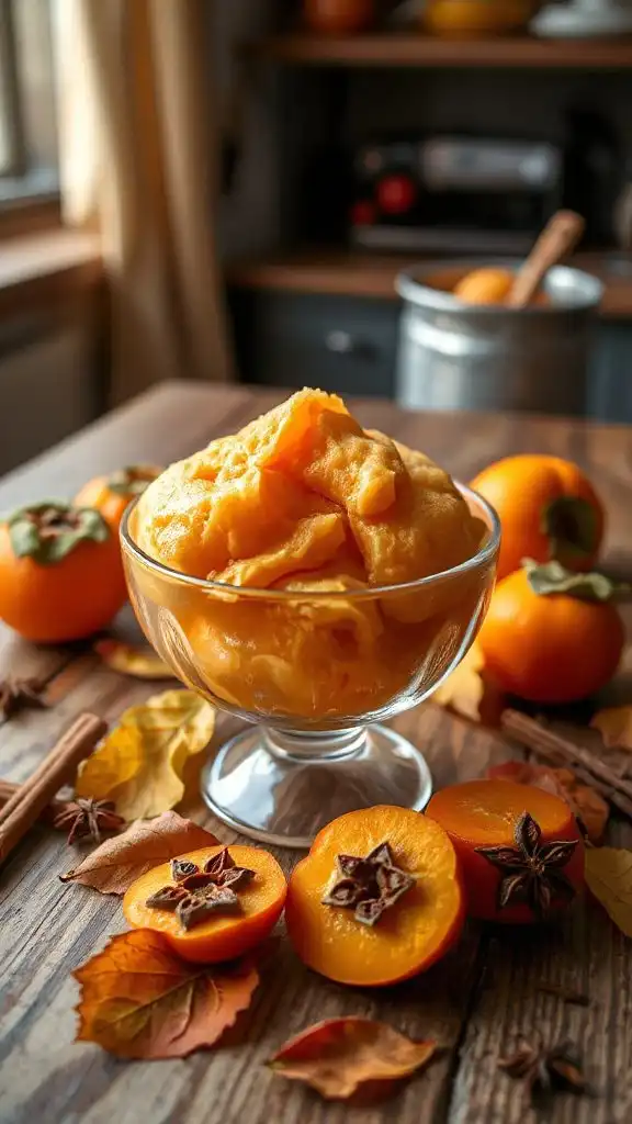 persimmon sorbet autumn delight persimmon sorbet autumn delight