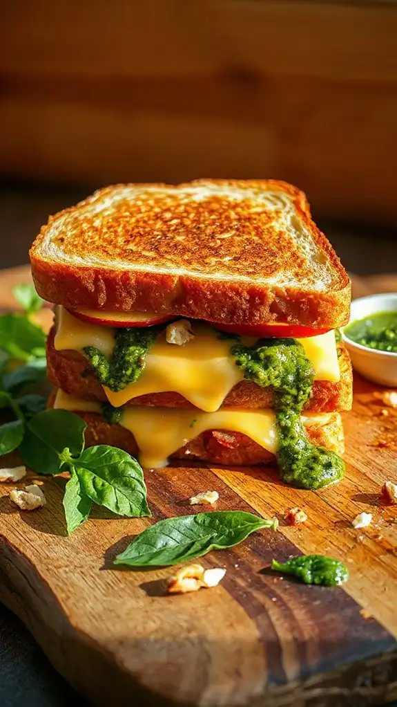 pesto apple cheddar delight