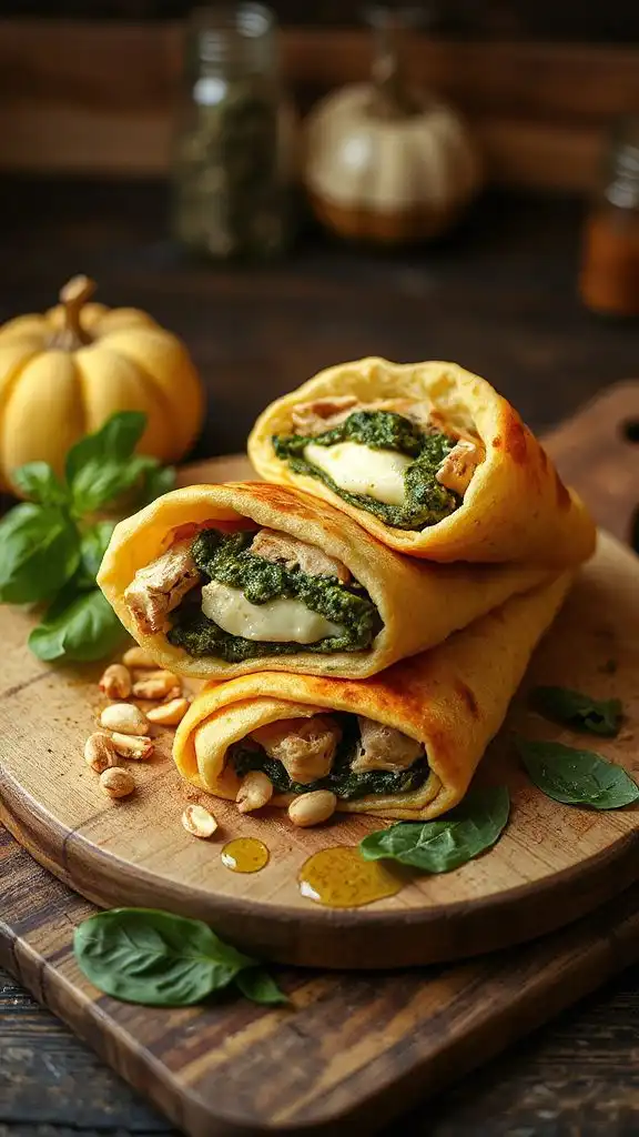 pesto chicken mozzarella wrap