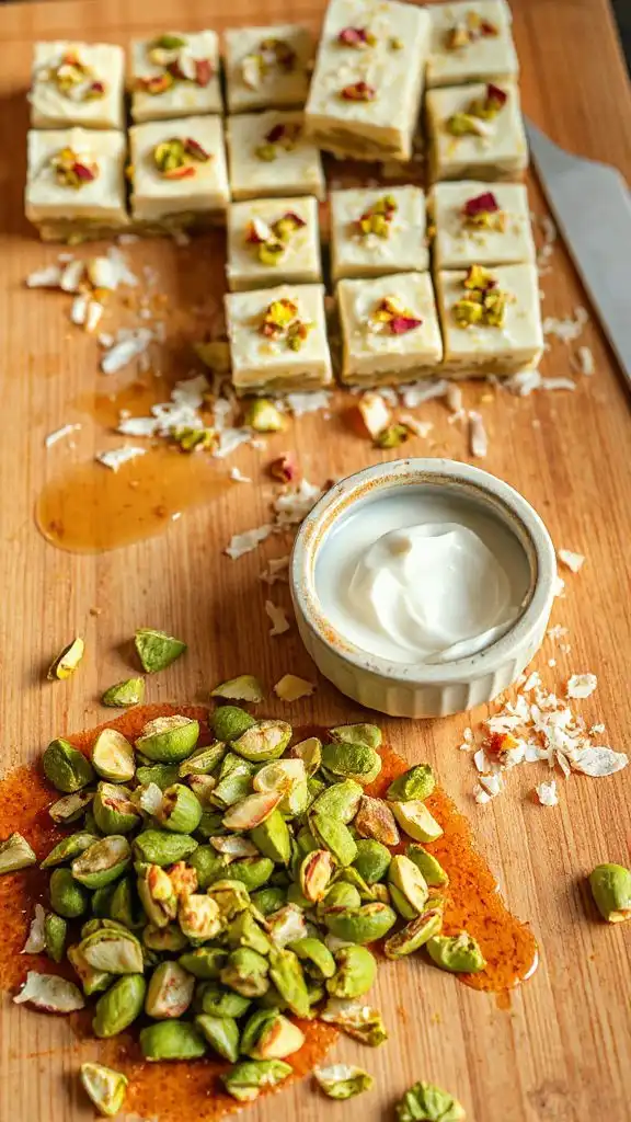 pistachio rosewater no bake bites