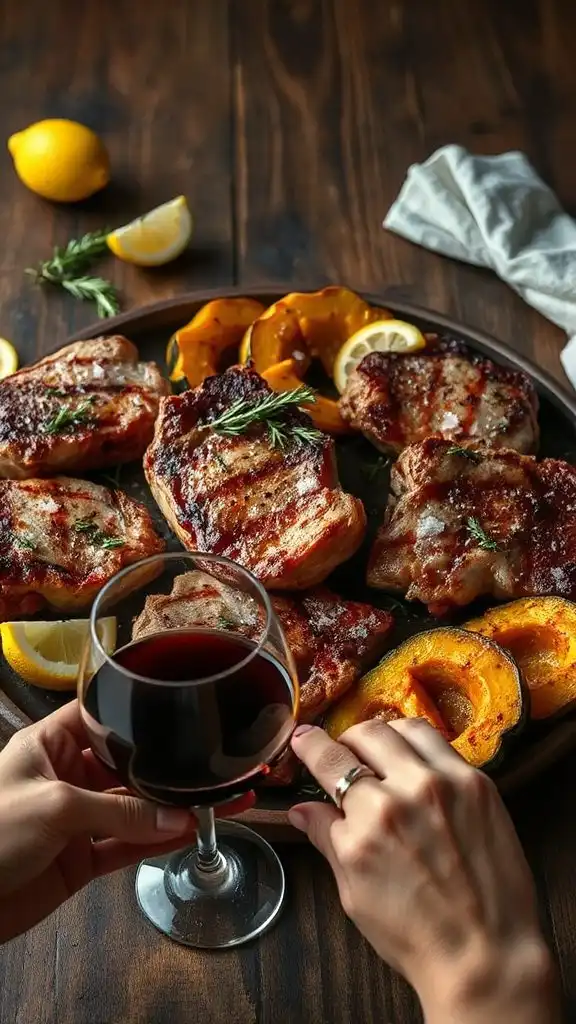 pork chops with acorn squash